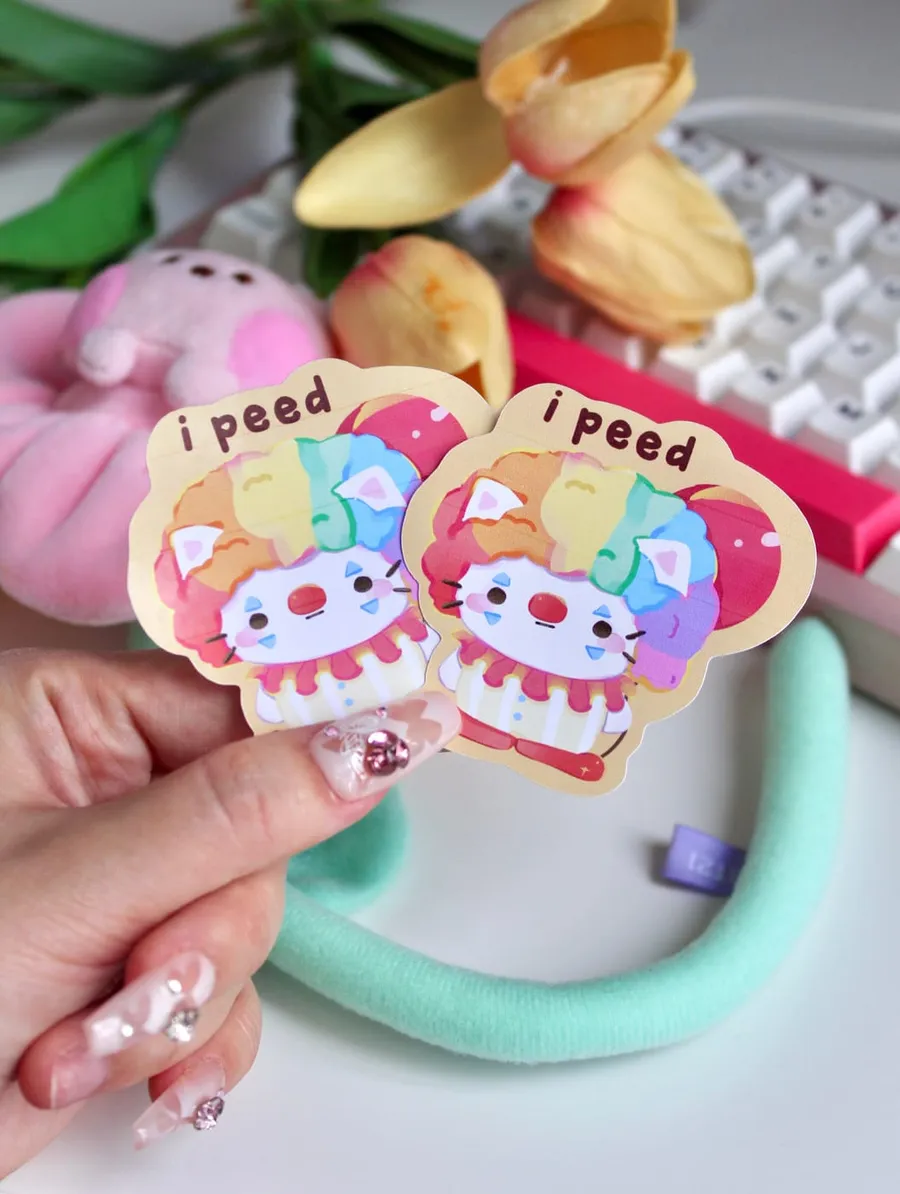 i peed Clown Sticker