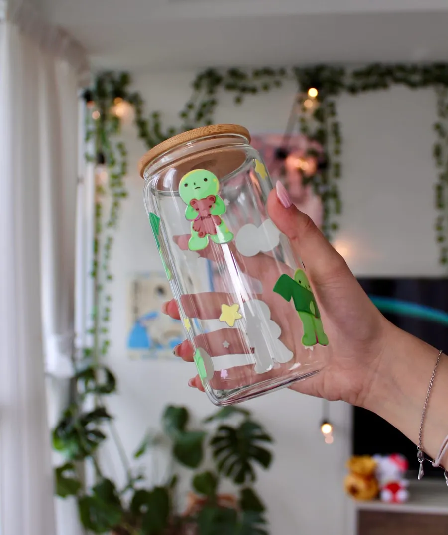 Smiski Glass Cup