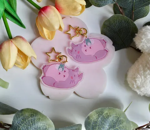 Totoro Sleeping Keychain